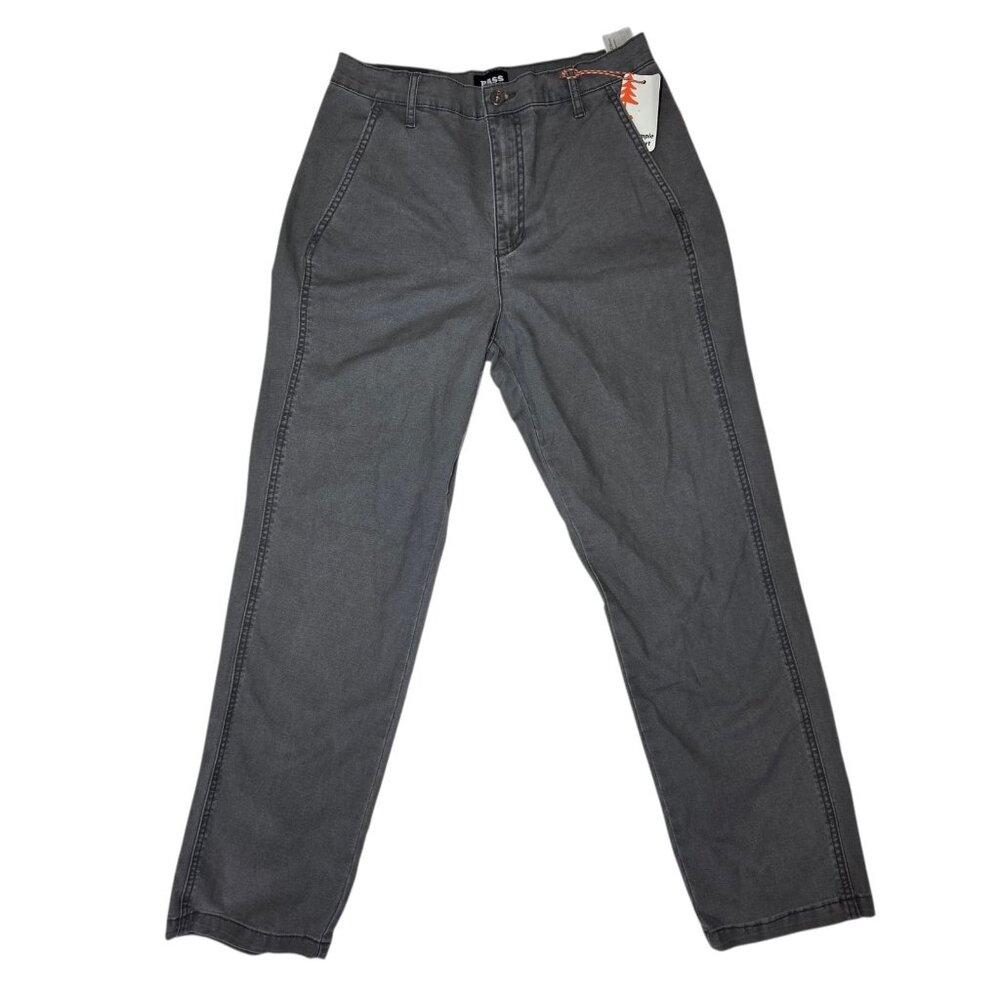 Bass‎ Outdoor Anywhere Pant Gray Canvas High Rise Straight 8 (29x29) NWT
